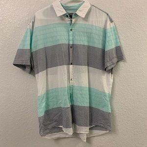 Express Button Down Short Sleeve Shirt retro color